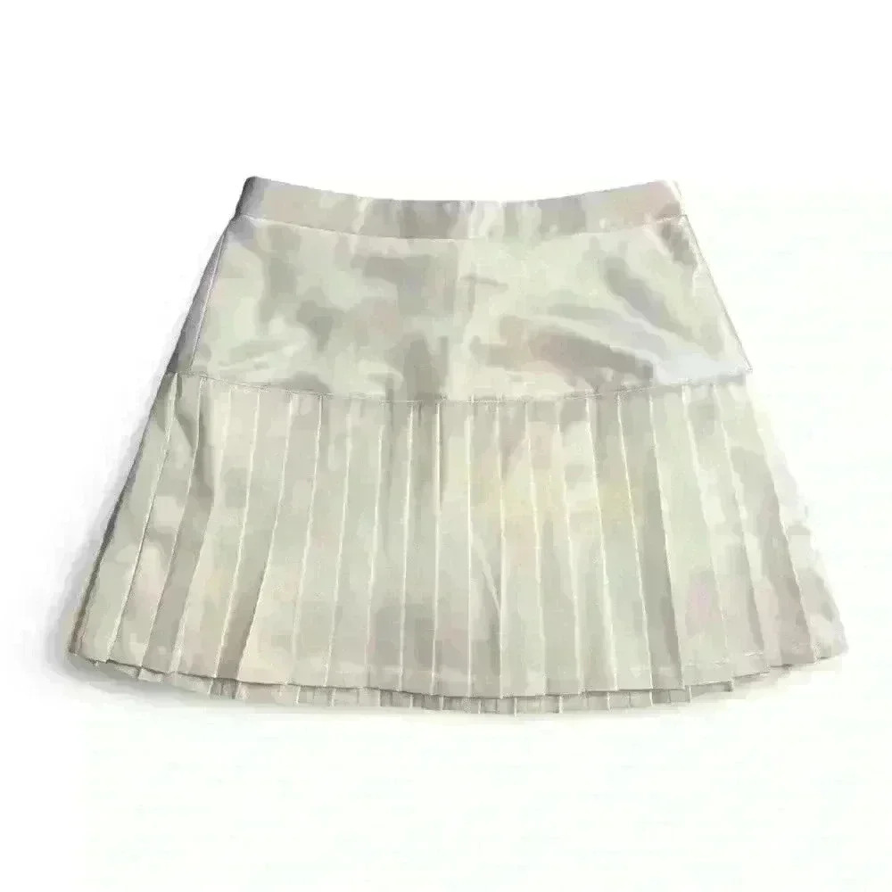 Forever 21 Satin Blush Pink Pleated Schoolgirl/Tennis Skirt. Size Medium